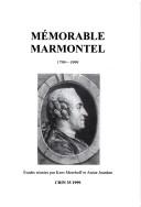 Cover of: Mémorable Marmontel, 1799-1999 by études réunies par Kees Meerhoff et Annie Jourdan.
