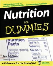 Cover of: Nutrition for Dummies by Carol Ann Rinzler