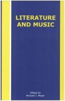 Cover of: Literature and Music (Rodopi Perspectives on Modern Literature 25) (Rodopi Perspectives on Modern Literature) by Michael Meyer