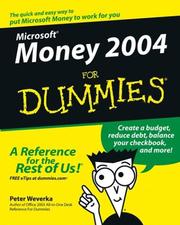 Microsoft Money 2004 for dummies by Peter Weverka