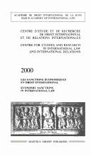 Cover of: Les Sanctions Economiques en Droit International/Economic Sanctions in International Law (Les sanctions economiques en droit international/ Economic Sancions in International)