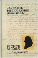 Cover of: J.G. Fichte-Bibliographie, 1968-1992/93