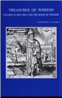 Cover of: Treasures of Wisdom: Studies in Ben Sira and the Book of Wisdom: Festschrift M. Gilbert (Bibliotheca Ephemeridum Theologicarum Lovaniensium)