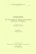 Cover of: Concepts: The Treatises of Thomas of Cleves and Paul of Gelria : An Edition of the Texts With a Systematic Introduction (Philosophes Medievaux, T. 43)