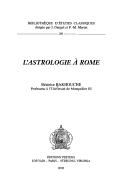 Cover of: L'Astrologie a Rome