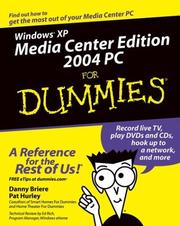 Cover of: Windows XP Media Center Edition 2004 PC for Dummies