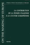 Cover of: La Contribution De La Pensee Italienne a La Culture Europeenne by 