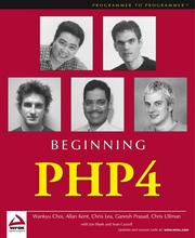 Beginning PHP 4 by Wankyu Choi, Allan Kent, Chris Lea, Prasad, Ganesh, Chris Ullman