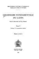 Cover of: Grammaire fondamentale du latin.  Tome V. 2. La proposition relative