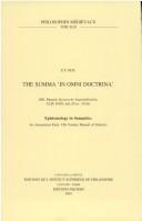 Cover of: The Summa 'in Omni Doctrina': Epistemology in Semantics : An Anonymous Early 13th Century Manual of Dialectic (Philosophes Medievaux, T. 43)