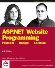 Cover of: ASP.NET Website Programming by Marco Bellinaso, Kevin Hoffman