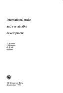 Cover of: International trade and sustainable development