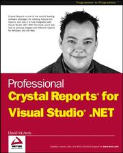 Cover of: Professional Crystal Reports for Visual Studio .NET (Programmer to Programmer)