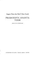 Cover of: Pramoedya Ananta Toer: essay en interview
