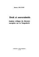 Cover of: Droit Et Souverainetes: Analyse Critique Du Discours Europeen Sur La Yougoslavie