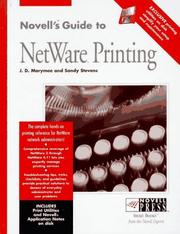 Cover of: Novell's guide to NetWare printing