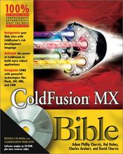 Cover of: ColdFusion MX bible by Adam Phillip Churvis ... [et al.].