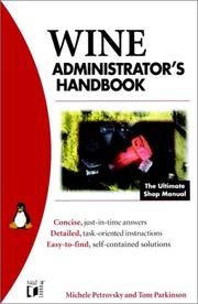 Cover of: Wine administrator's handbook
