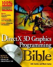 Cover of: DirectX 3D Graphics Programming Bible by Julio Sanchez, Maria P. Canton