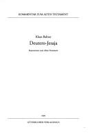 Cover of: Deutero-Jesaja: Kommentar zum Alten Testament