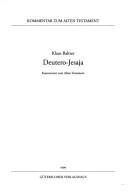 Cover of Deutero-Jesaja