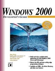 Cover of: Windows 2000 Developer's Guide (Developer's Guides (Wiley))
