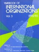 Yearbook of International Organizations: 1992/1993 by Union of International Associations.