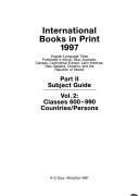 Cover of: International Books in Print 1997: Subject Guide (International Books in Print Part 2 Subject Guide)