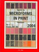 Front cover of Guide to Microforms in Print 2004 by Unknown