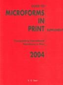 Front cover of Guide to  Microforms in Print by Unknown