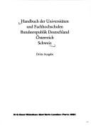 Cover of: Handbuch der Universitaten und Fachhochschulen: Bundesrepublik Deutschland, Osterreich, Schweiz