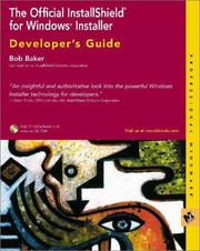 Cover of: The Official InstallShield for Windows Installer Developer's Guide by Bob Baker