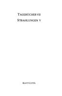 Cover of: Sämtliche Werke, 18 Bde. u. 4 Supplement-Bde., Bd.20, Strahlungen