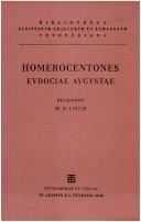 Cover of: Homerocentones by Eudocia