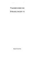 Cover of: Sämtliche Werke, 18 Bde. u. 4 Supplement-Bde., Bd.21, Strahlungen