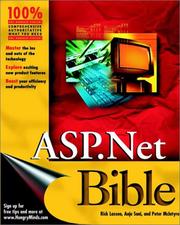 Cover of: ASP.NET Bible by Mridula Parihar, Essam Ahmed, Jim Chandler, Bill Hatfield, Rick Lassan, Peter MacIntyre, Dave Wanta