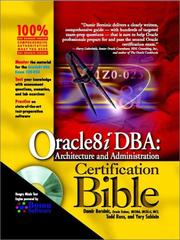 Cover of: Oracle8i DBA: architecture and administration certification bible