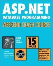 ASP.NET database programming weekend crash course by Jason Butler, Tony Caudill