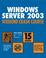 Cover of: Windows Server 2003 Weekend Crash Course