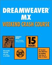 Cover of: Dreamweaver MX Weekend Crash Course by Wendy Peck