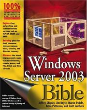 Cover of: Windows Server 2003 Bible | Jeffrey R. Shapiro