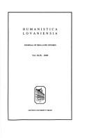 Cover of: Journal of Neo-Latin Studies (Humanistica Lovaniensia, 49)