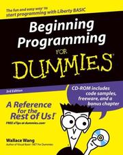 Cover of: Beginning Programming for Dummies by Wallace Wang