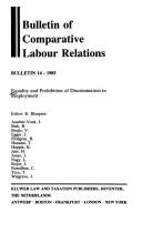 Cover of: Equity and Prohibition of Discrimination Employment (Bulletin of Comparative Labour Relations) by Roger Blanpain