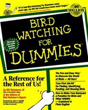 Cover of: Bird watching for dummies