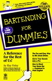 Bartending for dummies by Ray Foley