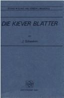 Die Kiever Blatter by J. Schaeken