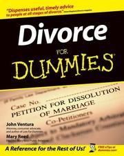 Cover of: Divorce for dummies by John Ventura, John Ventura