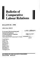 Cover of: Economic Restructuring and Industrial Relations in Industrialised Countries (Bulletin of Comparative Labour Relations 20)