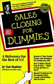 Cover of: Sales closing for dummies